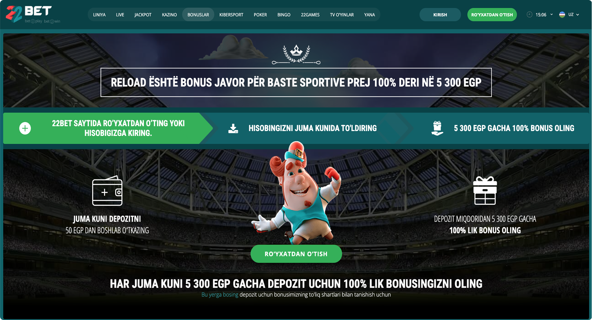 22Bet Bonuslar 22Bet Bonuslar